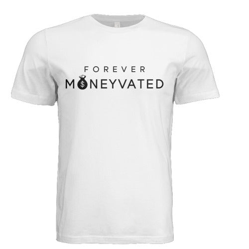 White and Black Forever Moneyvated tee