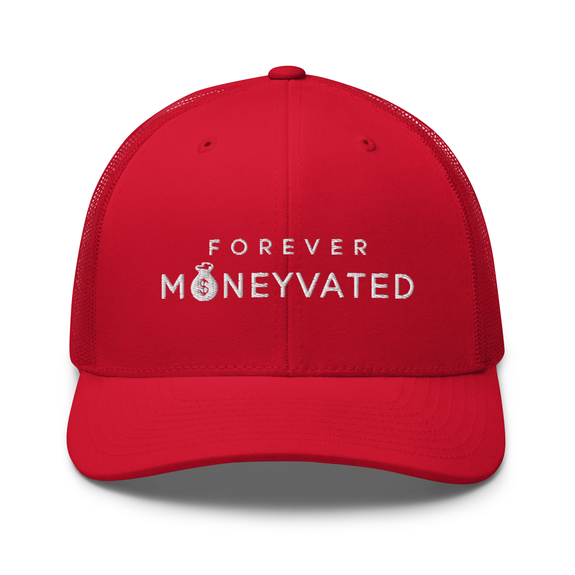 Red Forever Moneyvated Trucker Cap