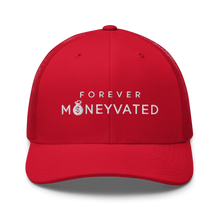 Load image into Gallery viewer, Red Forever Moneyvated Trucker Cap
