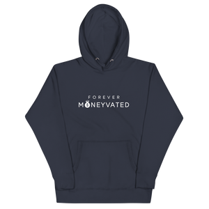 Navy Blue and White Unisex Hoodie