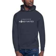 Load image into Gallery viewer, Navy Blue and White Unisex Hoodie
