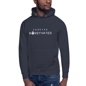 Navy Blue and White Unisex Hoodie