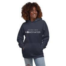 Load image into Gallery viewer, Navy Blue and White Unisex Hoodie
